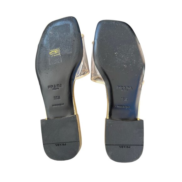 Summer Luxe: PRADA Clear PVC Triangle Logo Slides – SS24 Season - Picture 4 of 4
